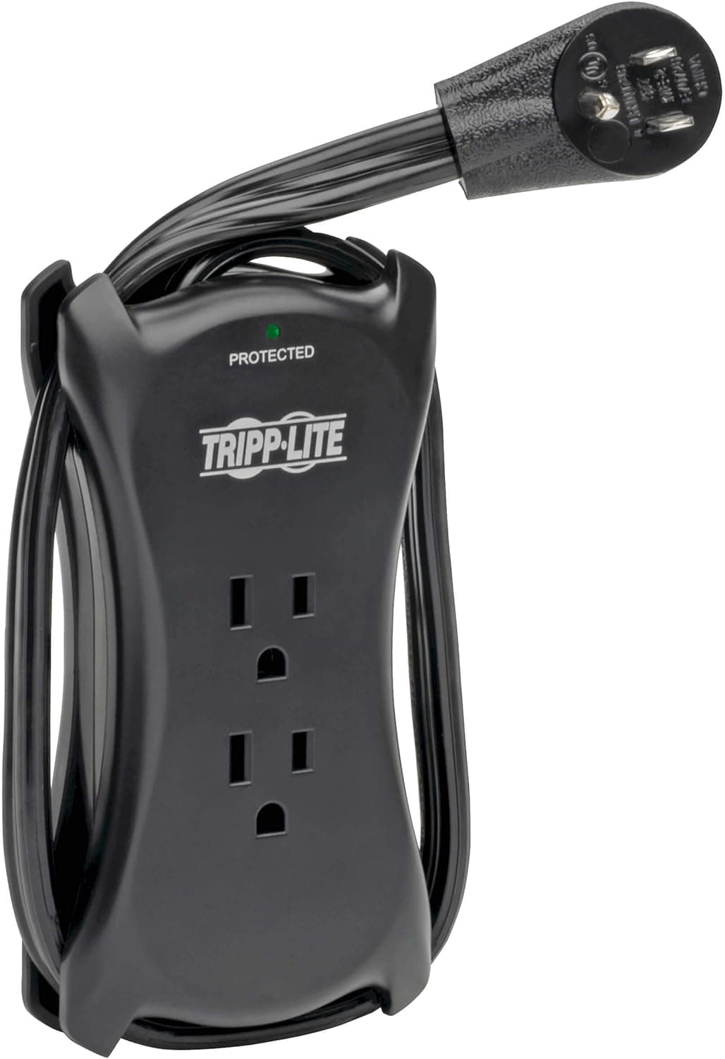 Eaton Tripp Lite TRAVELER3USB Travel Power Strip & USB Charger, Flat Plug, 1050 Joule Surge Protector, 2 USB Ports, 3 Outlets