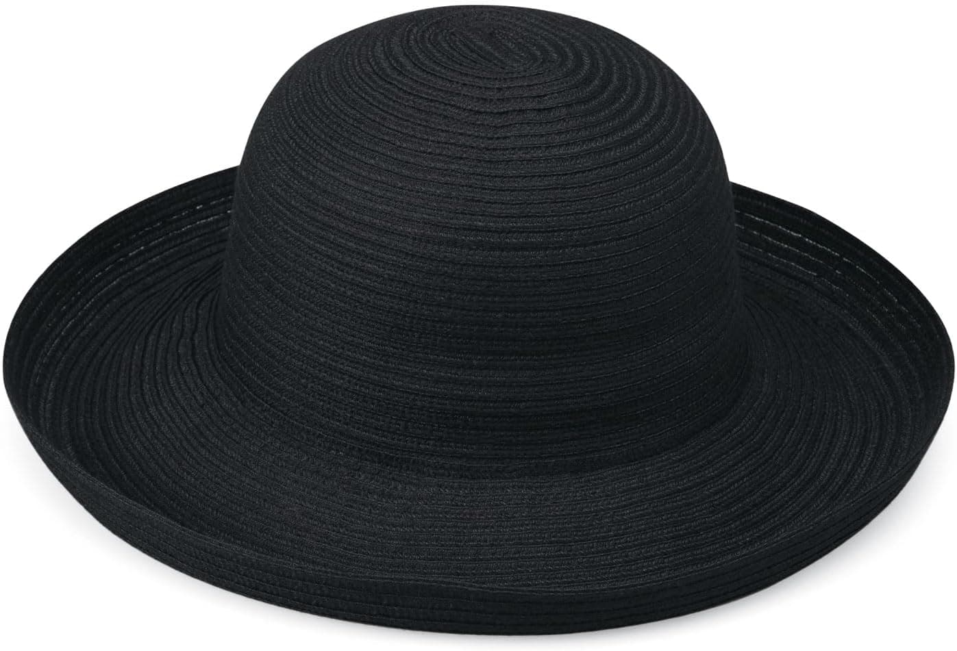 Wallaroo Women's Sydney Sun Hat, UPF 30+, Wide Brim, Packable & Adjustable (Black)