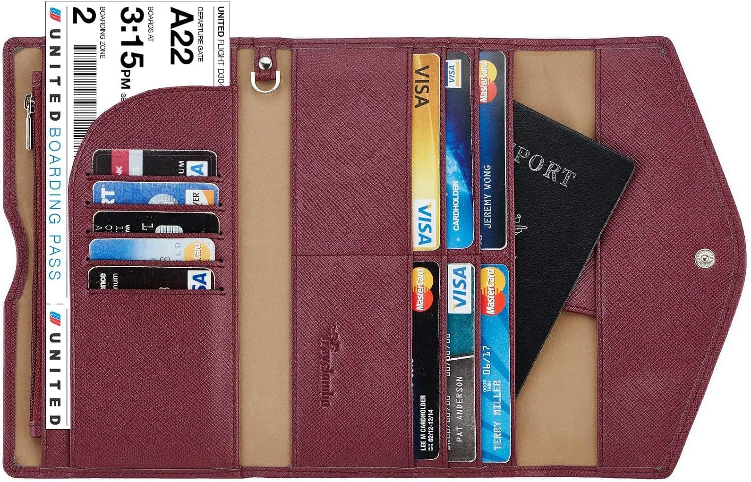 Travelambo RFID Passport Holder & Travel Wallet Envelope