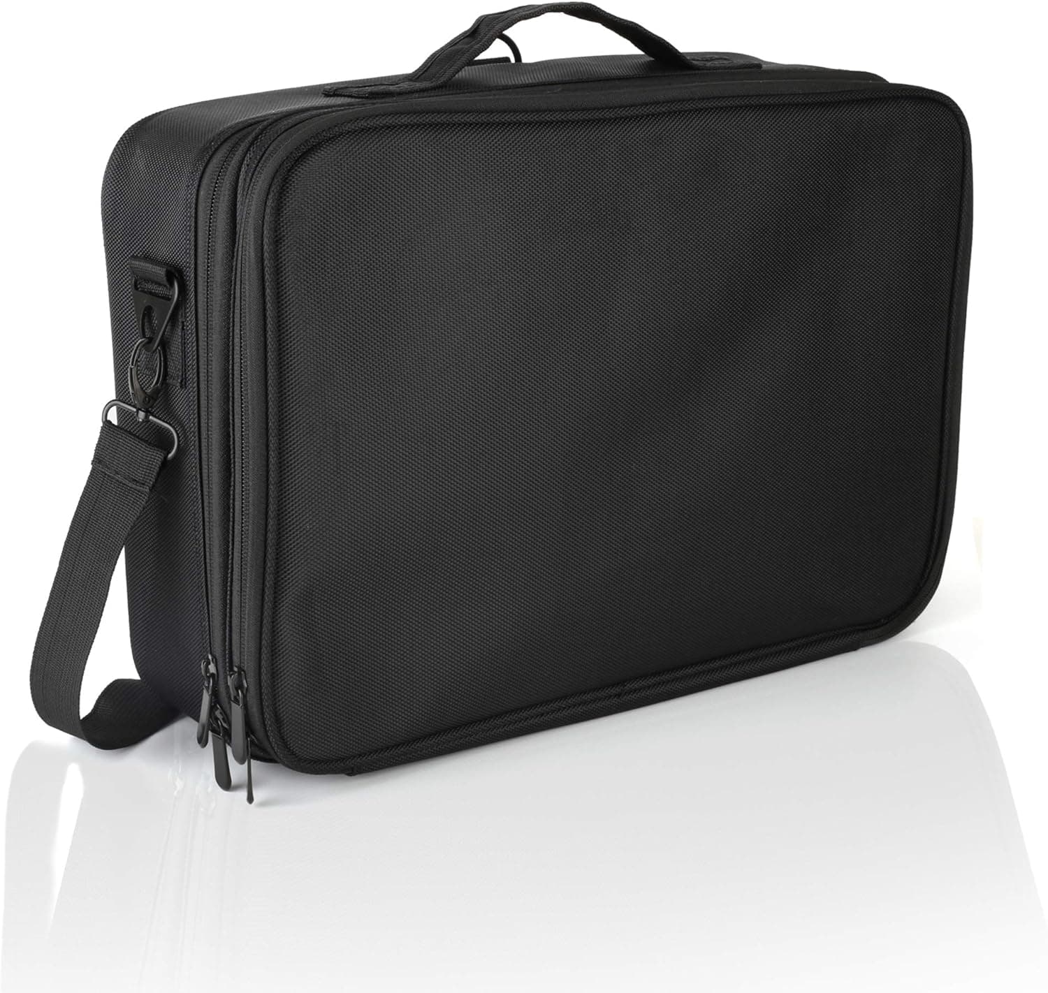 Travel Makeup Case Cosmetic Train Traveling Kit Organizer Portable Artist Storage Bag with Adjustable Dividers 16x11x4 Waterproof