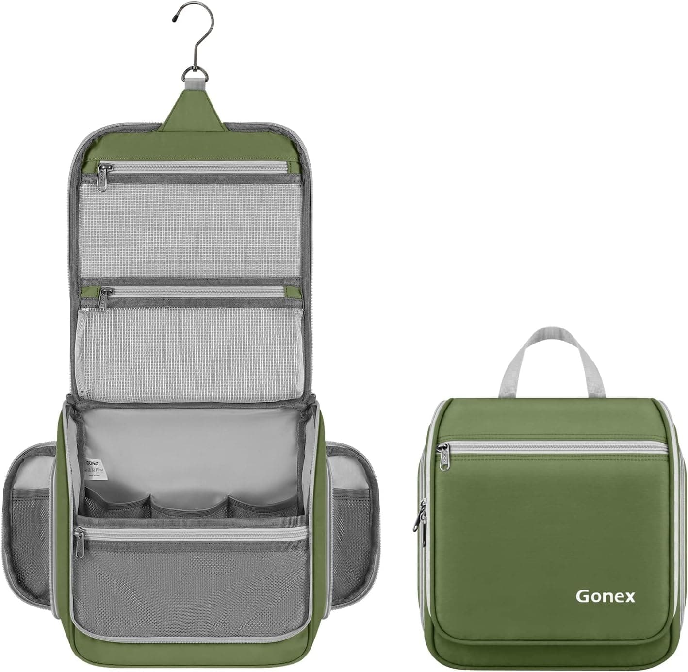 Gonex Hanging Toiletry Bag Travel Organizer (Green)