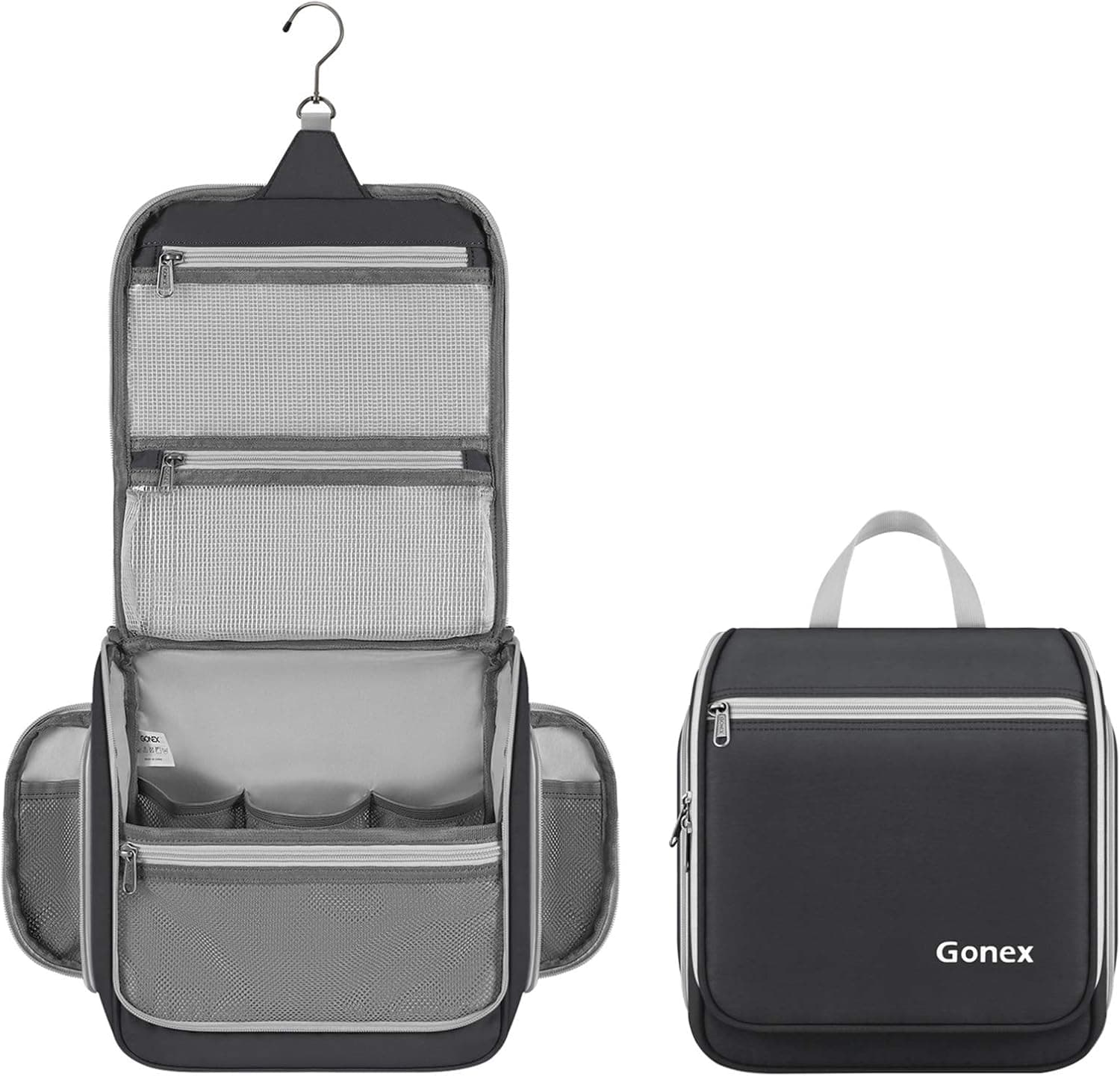 Gonex Hanging Toiletry Bag Travel Organizer (Black)