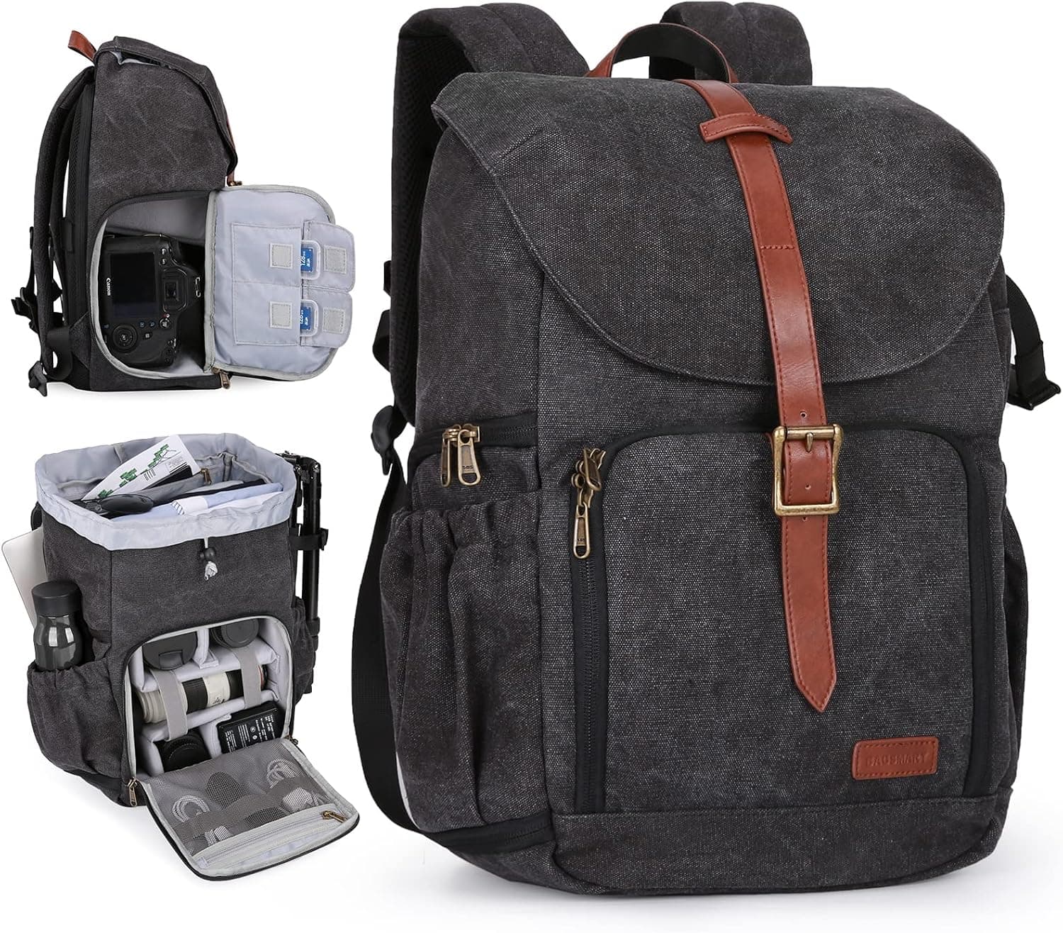 BAGSMART Camera Backpack, DSLR SLR Waterproof Camera Bag, Anti-Theft Photography Backpack with 