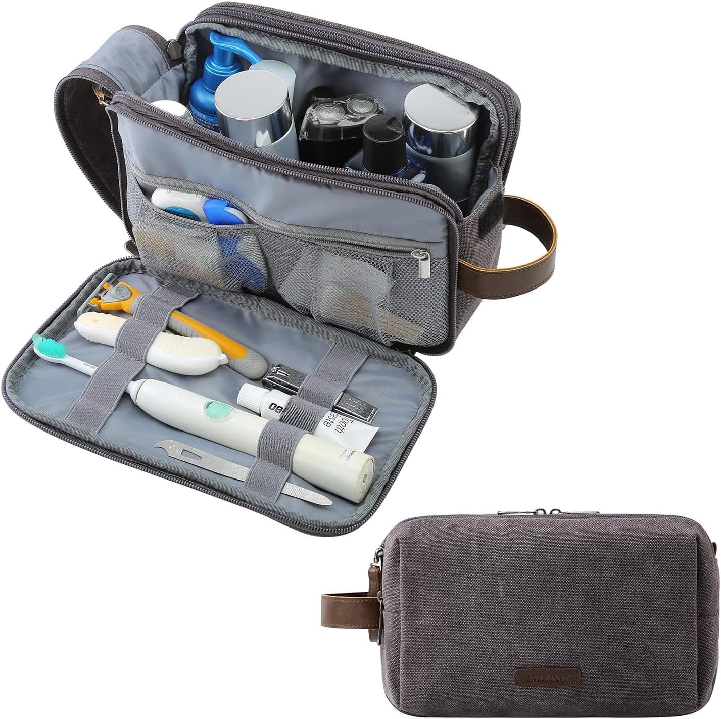 BAGSMART Canvas Travel Toiletry Dopp Kit