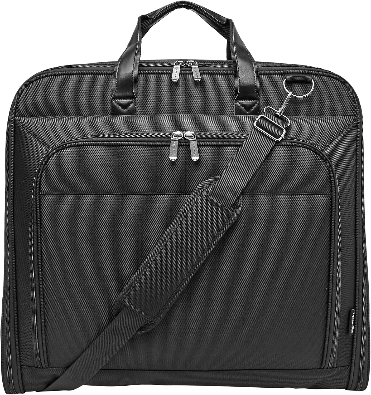 Amazon Basics Carry-On Garment Bag for Travel and Business Trips with Shoulder Strap - Black