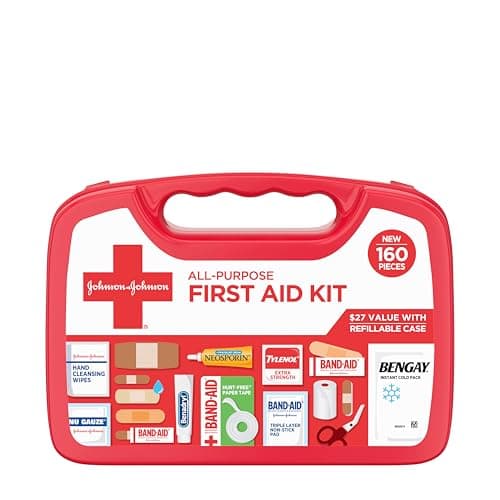 BAND-AID Brand All-Purpose Portable Compact First Aid Kit, 160 Piece