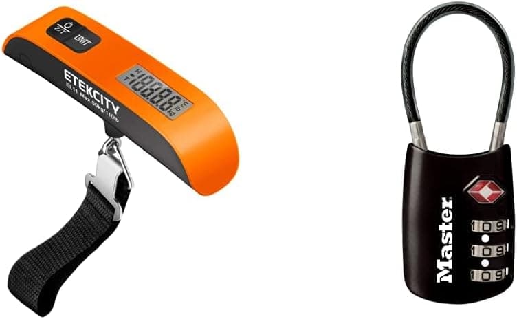 Etekcity Luggage Scale & Master Lock TSA Lock Bundle