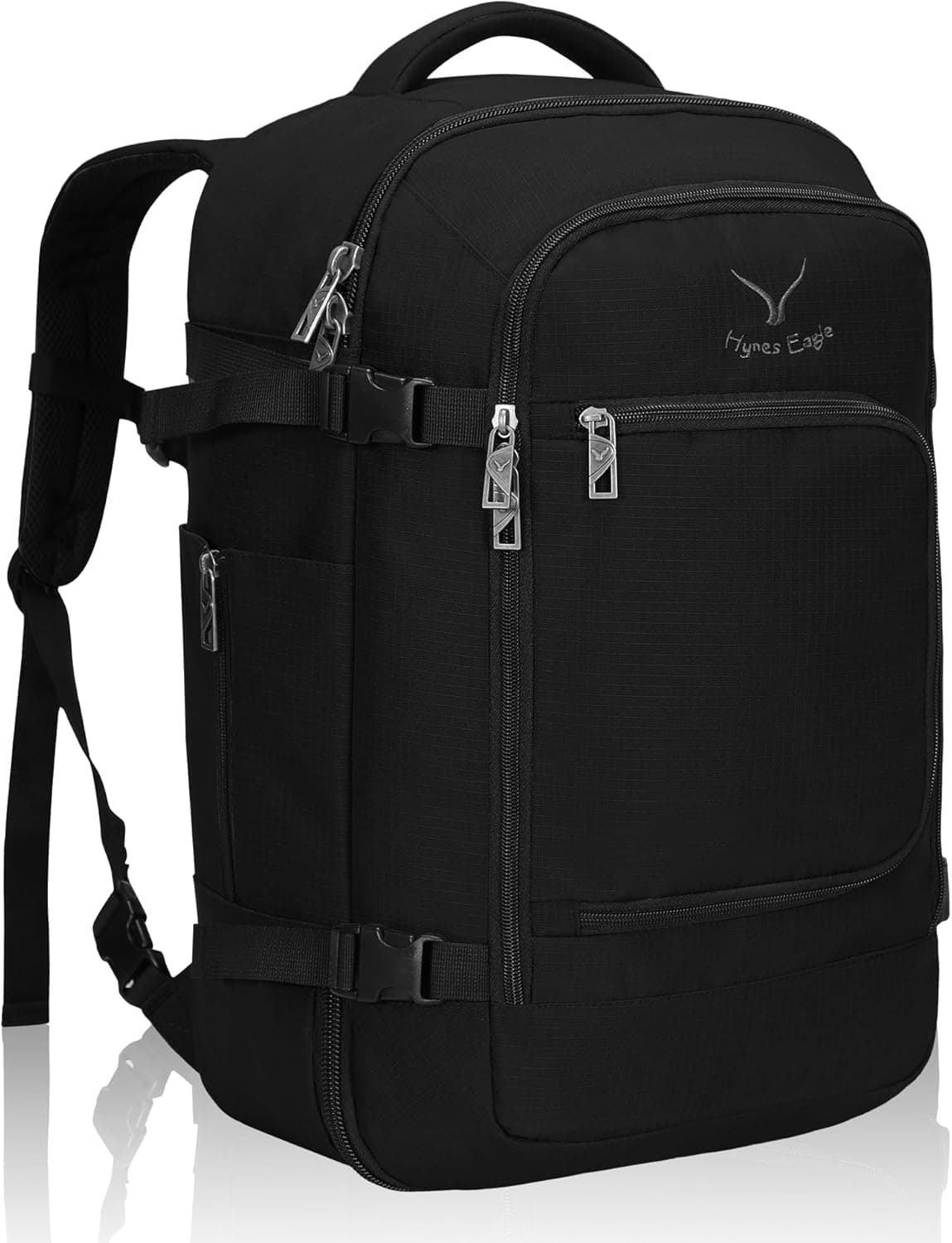Hynes Eagle 40L Flight Approved Carry-On Backpack (Black)