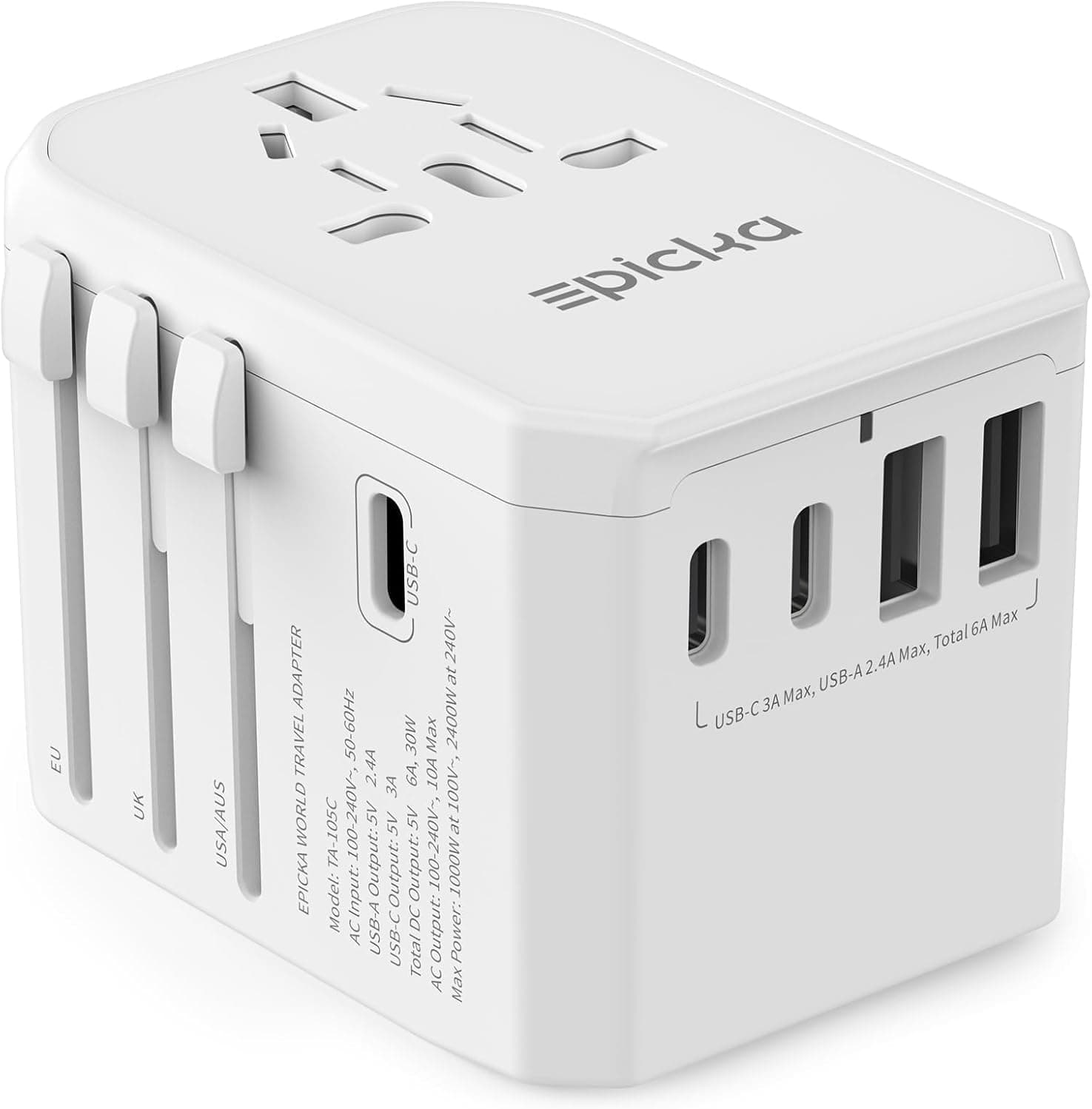 EPICKA Universal Travel Adapter GaN 45W