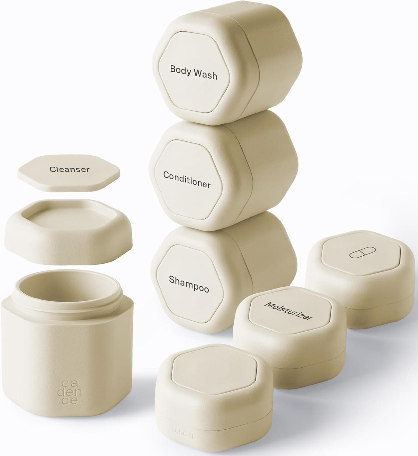 Cadence Travel Containers Daily Routine Capsule Set