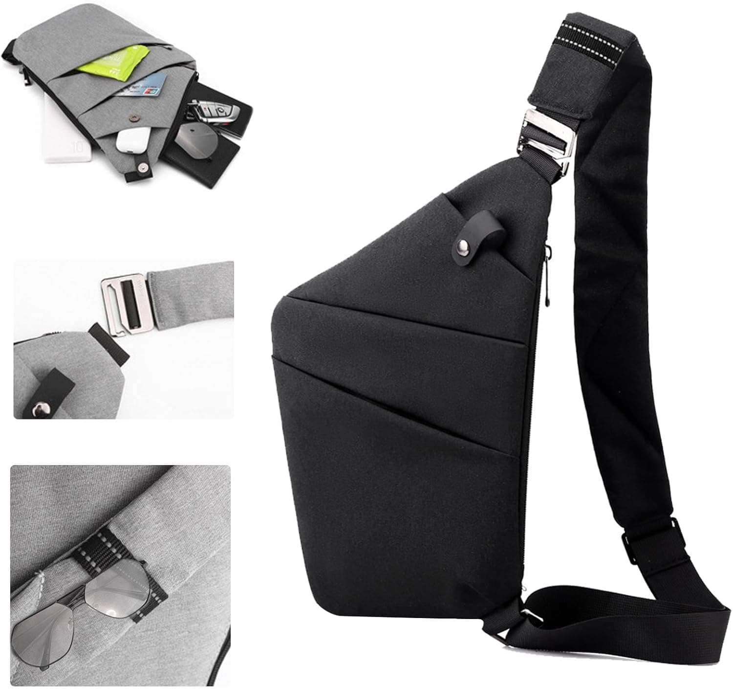 Crossbody Travel Bags for Women, Anti Theft Proof Safe Slim Sling Travel Purse