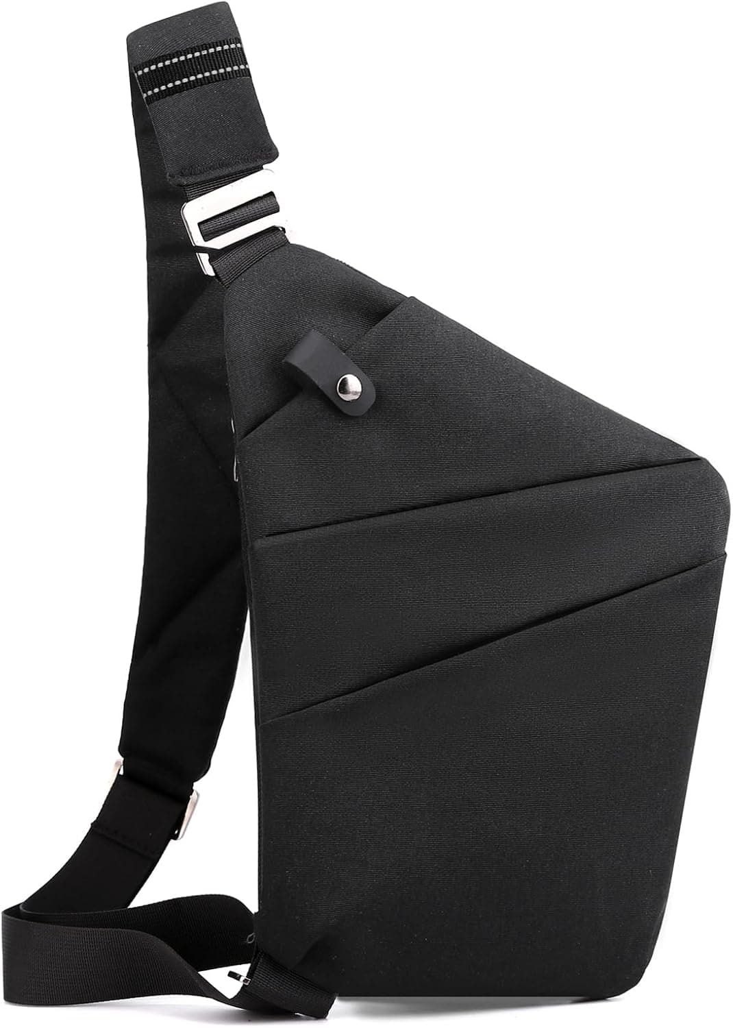 Anti Theft Travel Bag, One Shoulder Large Capacity Cross-body Sling Bag (Black)