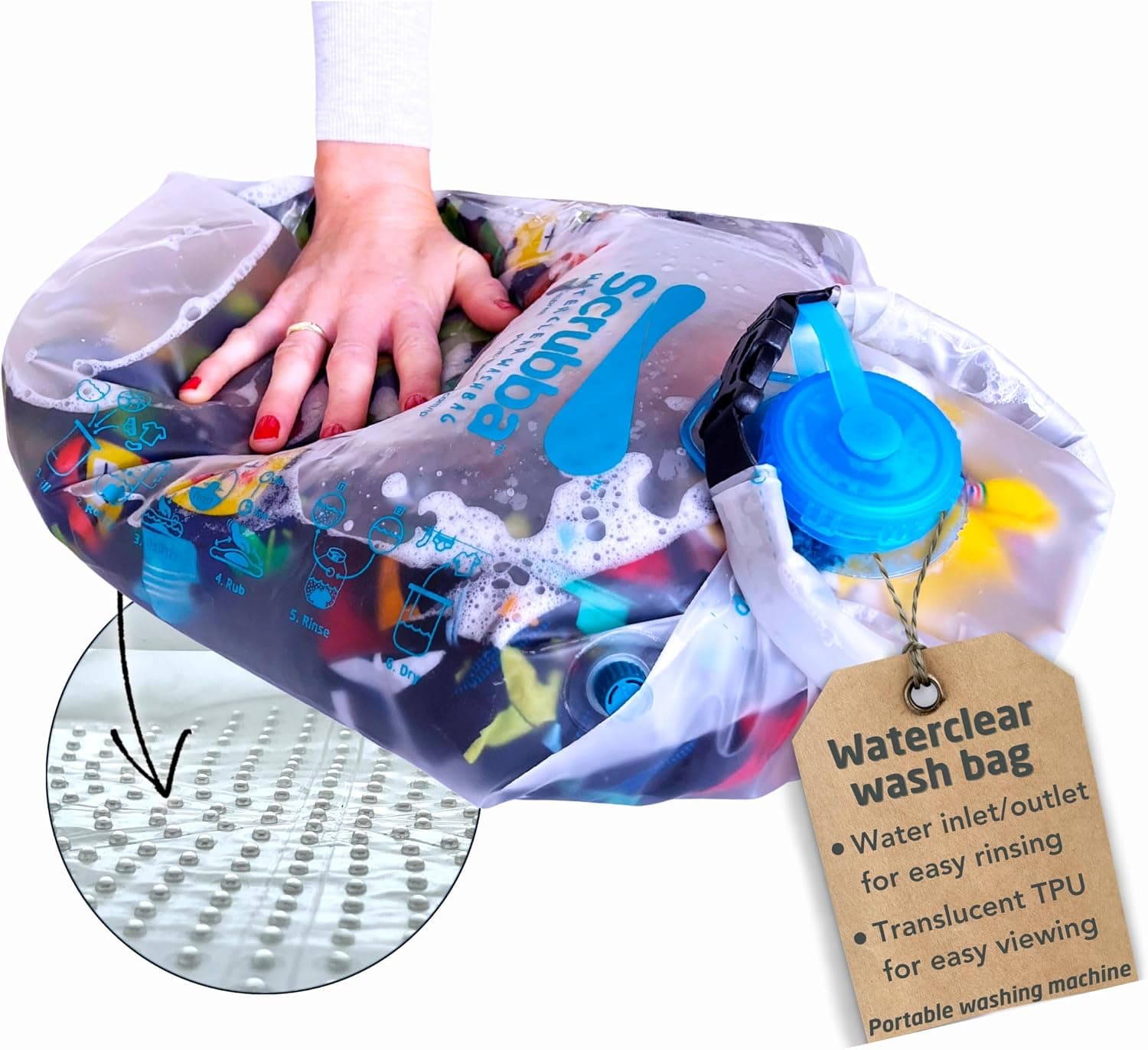 Scrubba WATERCLEAR Wash Bag Portable Manual Washer