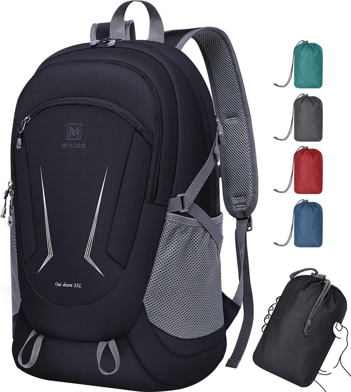 MIYCOO Ultra Lightweight Packable Backpack for Travel Camping, Waterproof Foldable Daypack (Army Green)