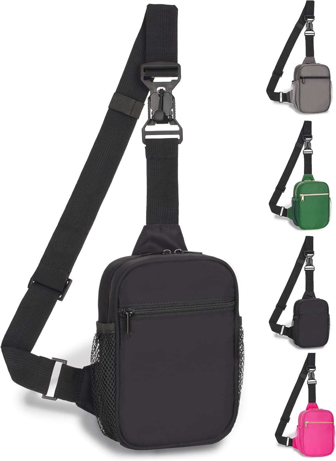Anti Theft Crossbody Bag for Women and Men, Lightweight Nylon Travel Purse with RFID Protection