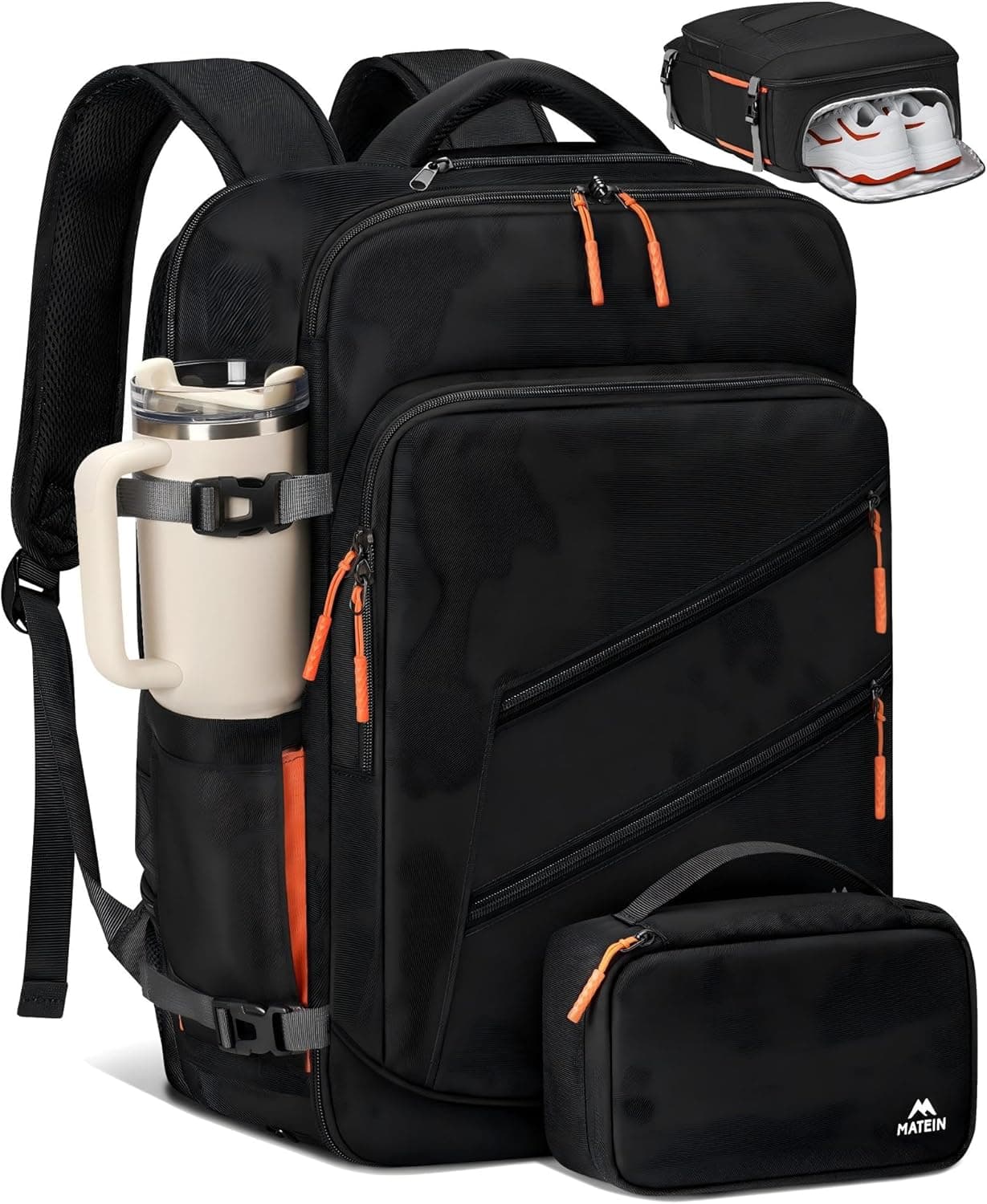 MATEIN 40L Carry-On Backpack with Shoe Compartment