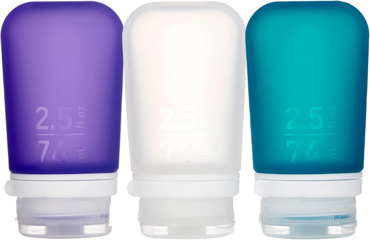 humangear GoToob+ 3-Pack Medium Silicone Travel Bottles (2.5 oz)