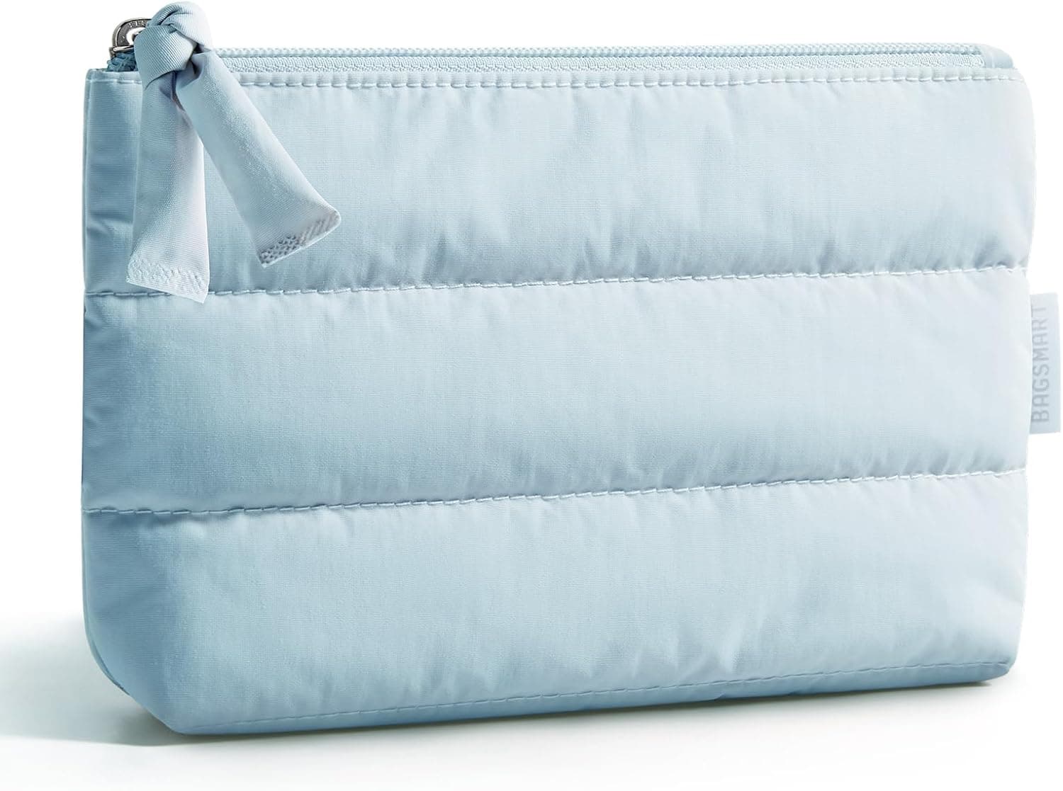 BAGSMART Small Puffy Cosmetic Pouch (Water-Resistant)