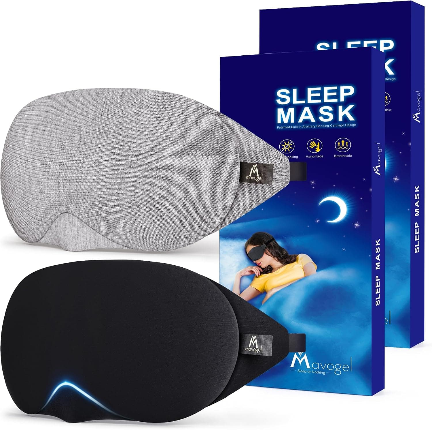 Mavogel Cotton Sleep Eye Mask (Adjustable Nose Wire)