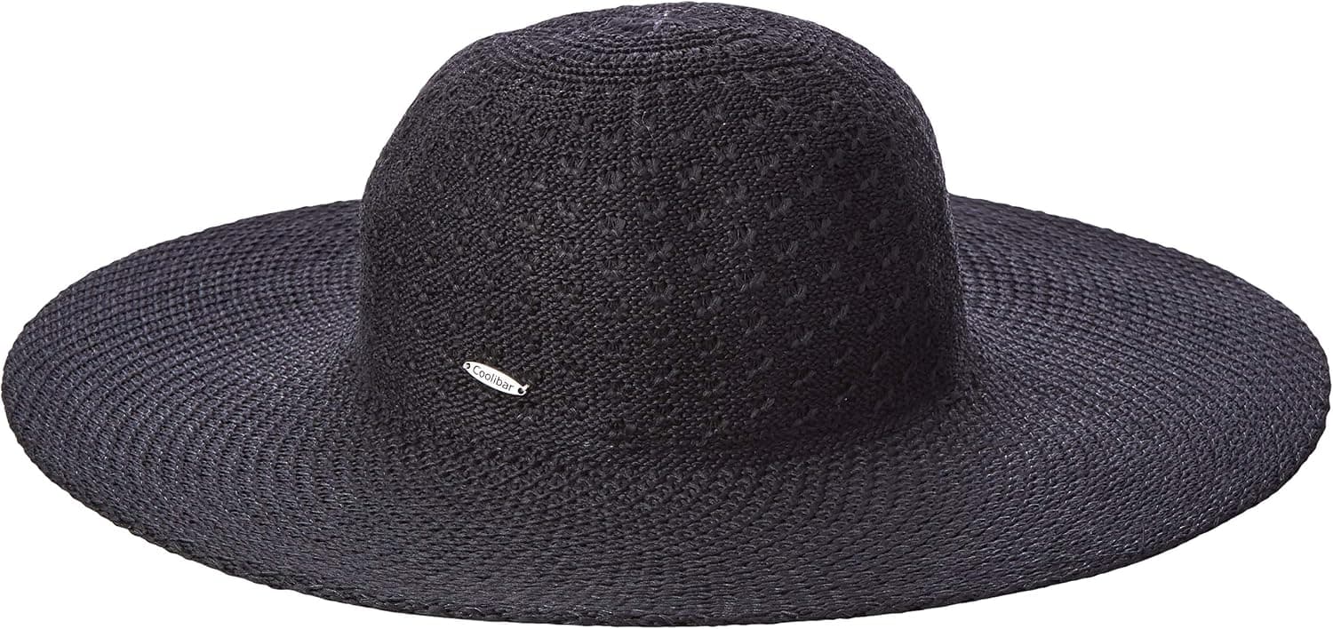 Coolibar UPF 50+ Women's Packable Wide Brim Sun Hat (Black)