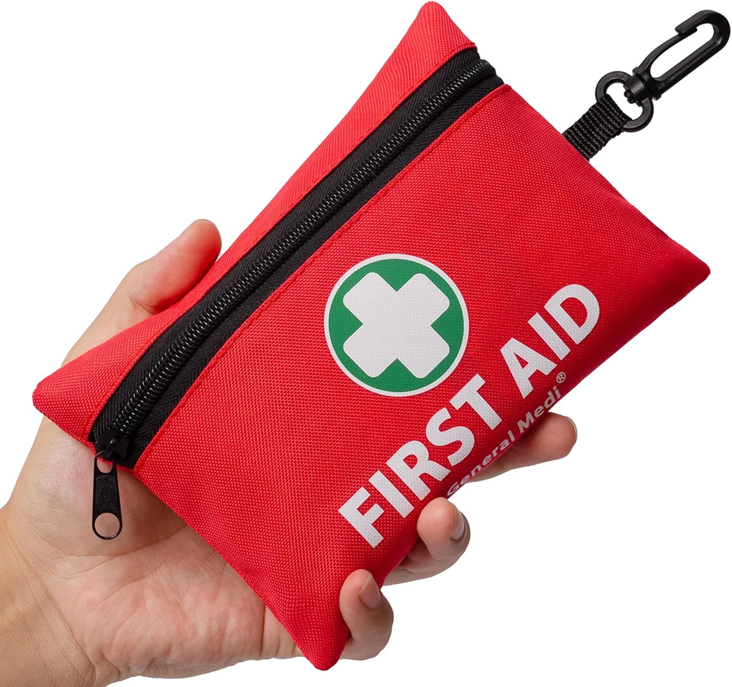 General Medi Mini First Aid Kit, 110 Piece Small First Aid Kit with Emergency Foil Blanket for