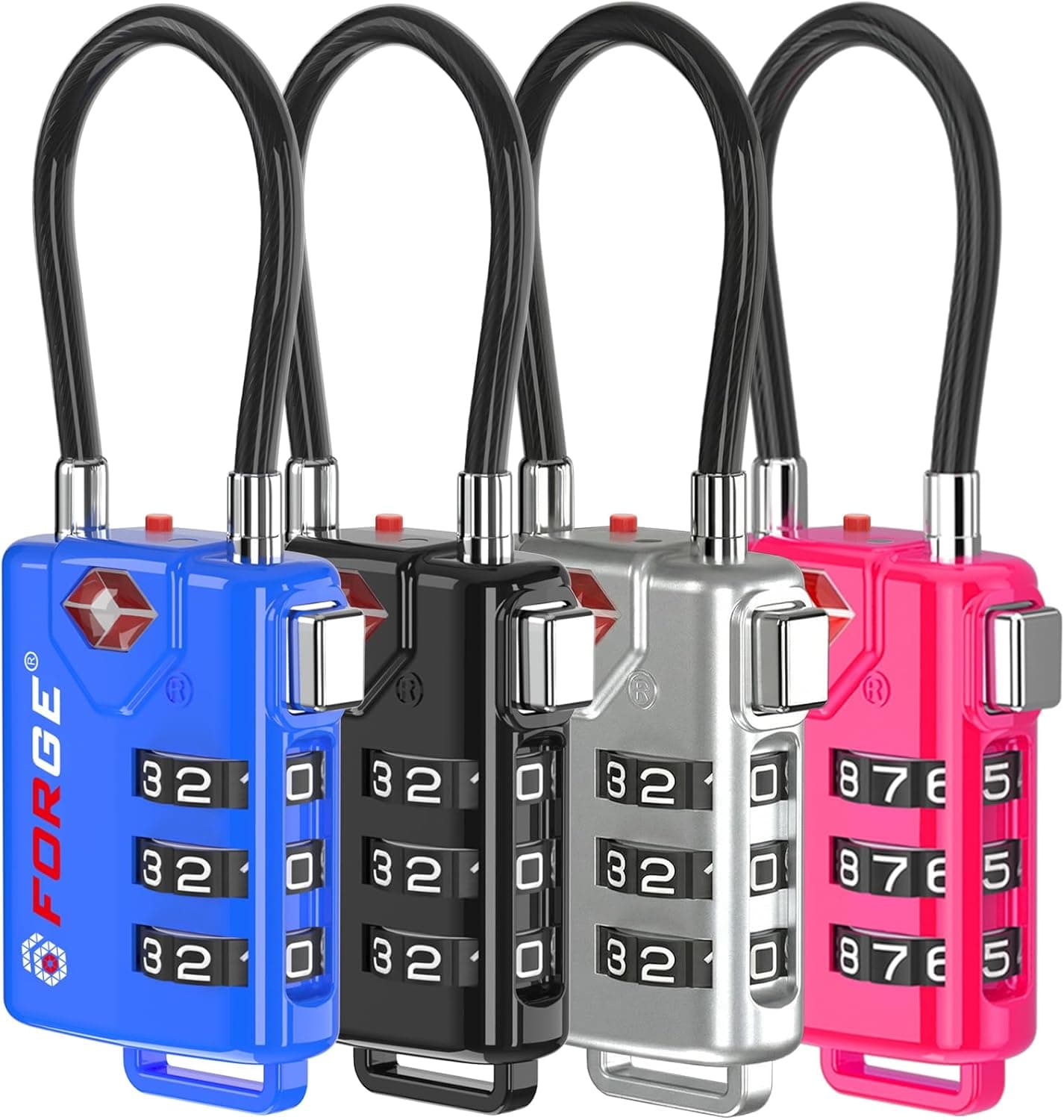TSA Approved Cable Luggage Locks Re-settable Combination