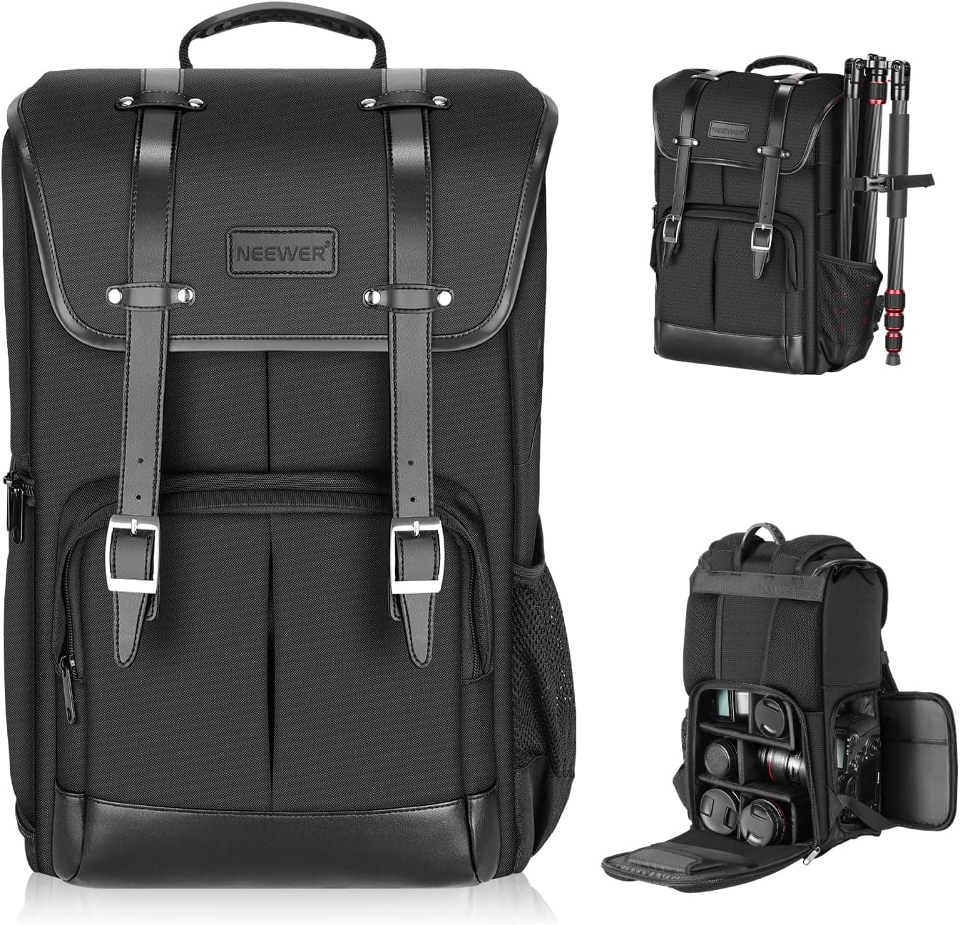 Neewer Camera Backpack, Durable Waterproof Camera Case Photography Backpack with Rain Cover for