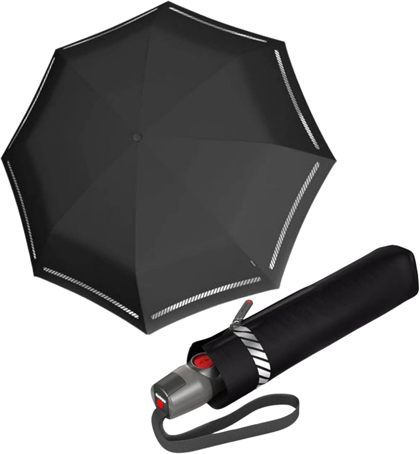 Knirps T.200 Duomatic Compact Rain Umbrella - Wind Tunnel Tested to 93 mph, 38in Canopy, Automa