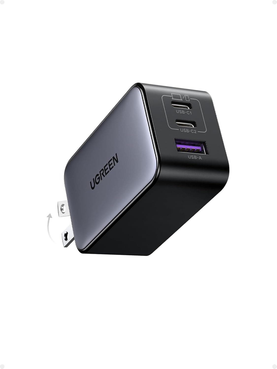 UGREEN Nexode 65W GaN USB-C Wall Charger 3-Port Foldable