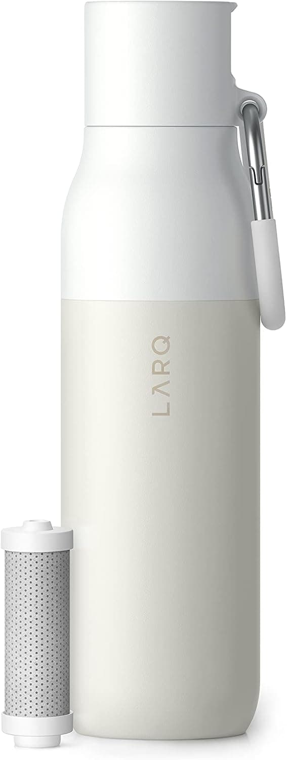 LARQ Bottle Filtered - Insulated Stainless Steel Water Bottle with Filter Straw, 25 oz, Granite