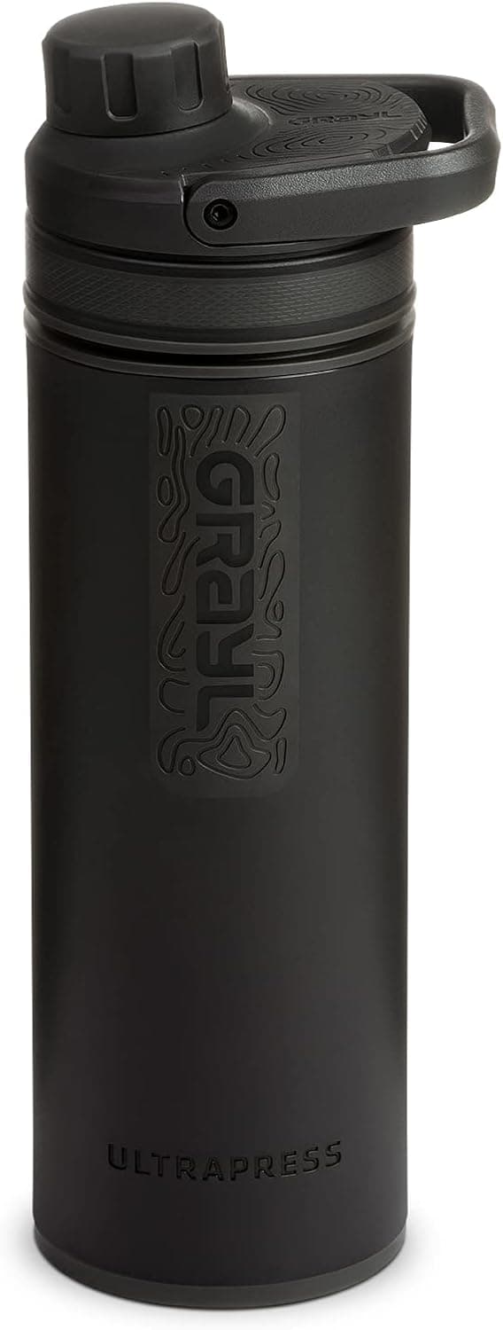 GRAYL UltraPress 16.9 oz Water Purifier & Filter Bottle for Hiking, Backpacking, Survival, Trav