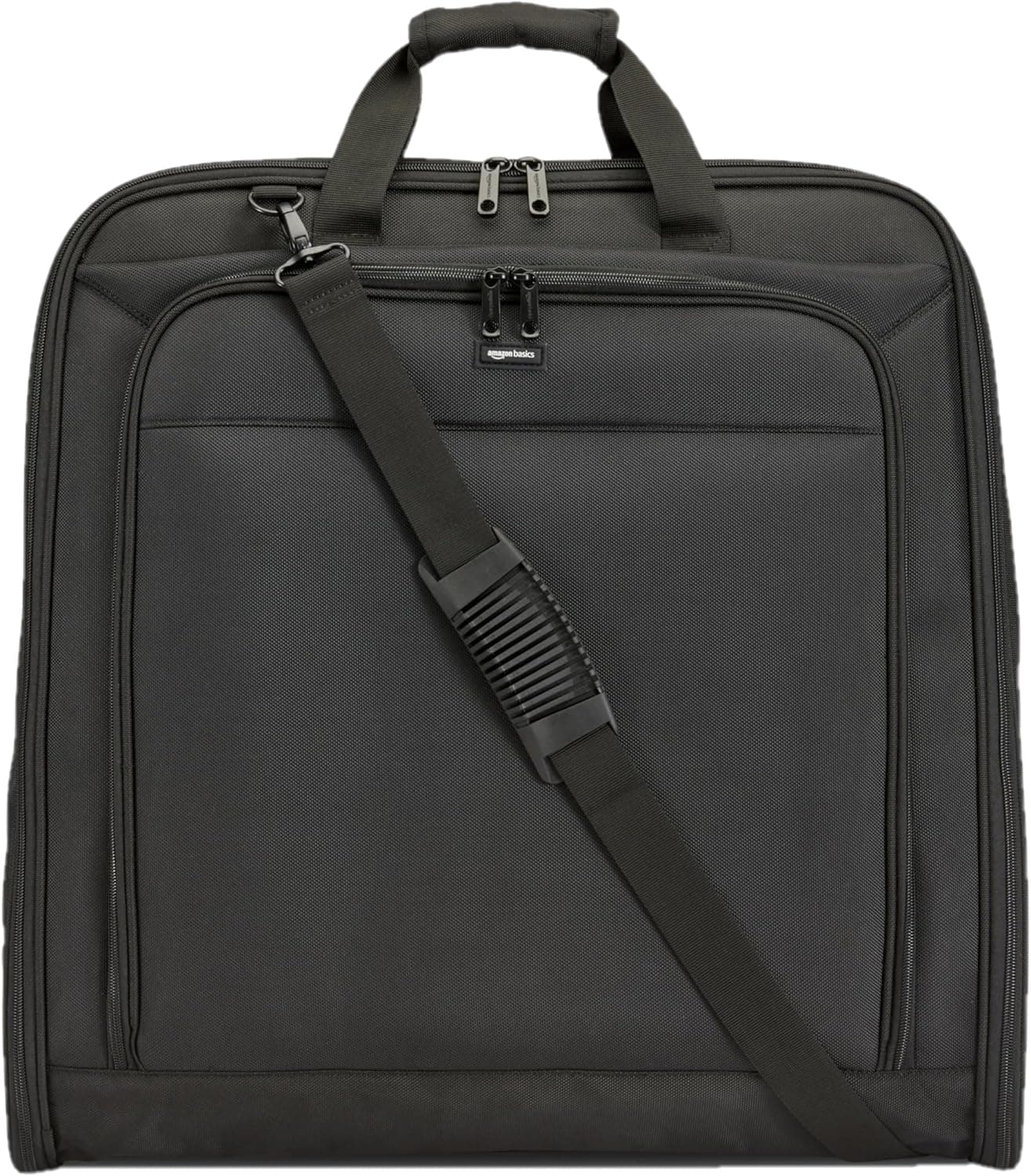 Amazon Basics 46" Premium Garment Bag for Travel, Suit Bag with Shoulder Strap, 1680D Polyester