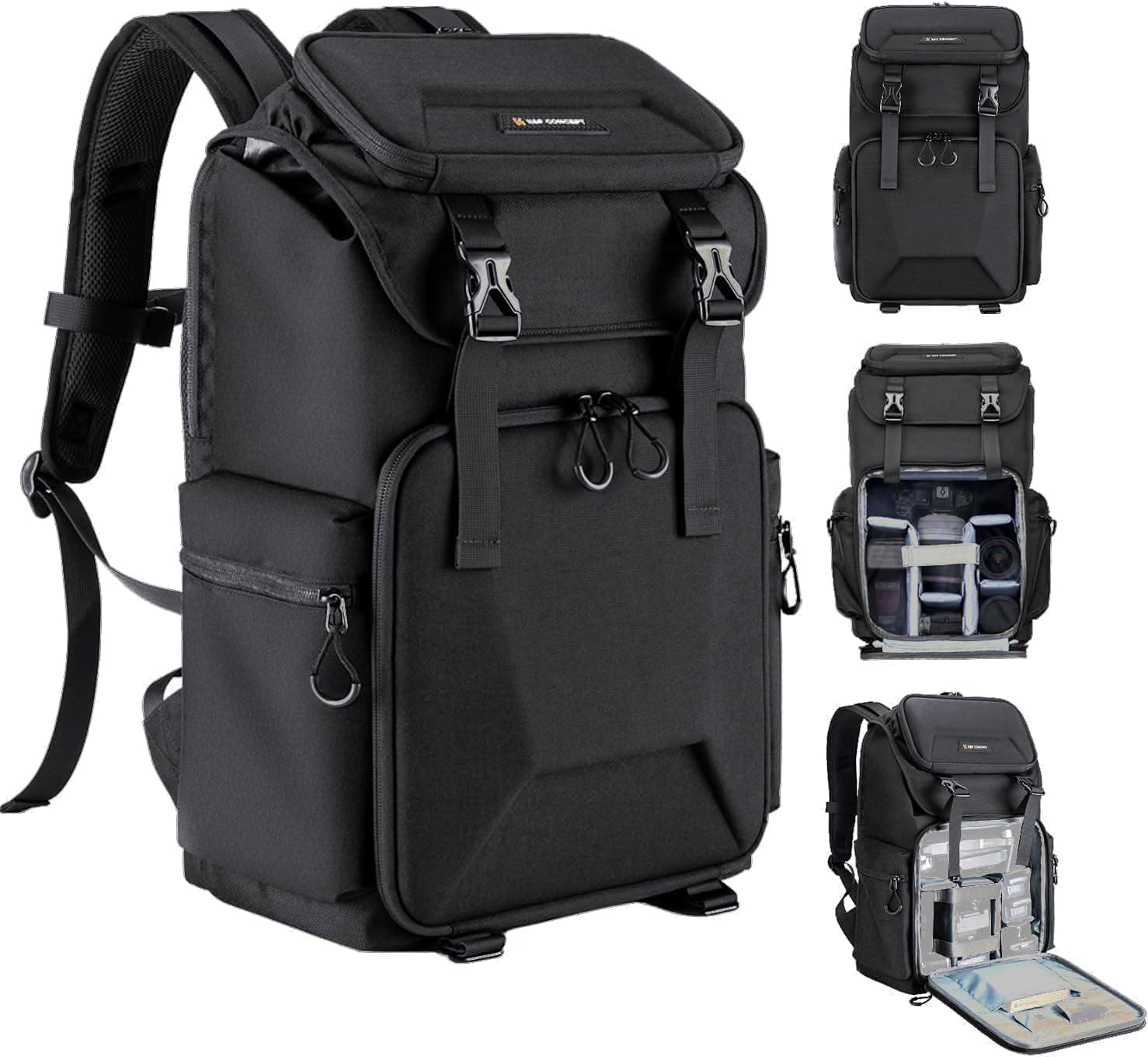 K&F Concept Camera Backpack, Hard Shell Camera Bag, Large Capacity Photography Backpack with 15