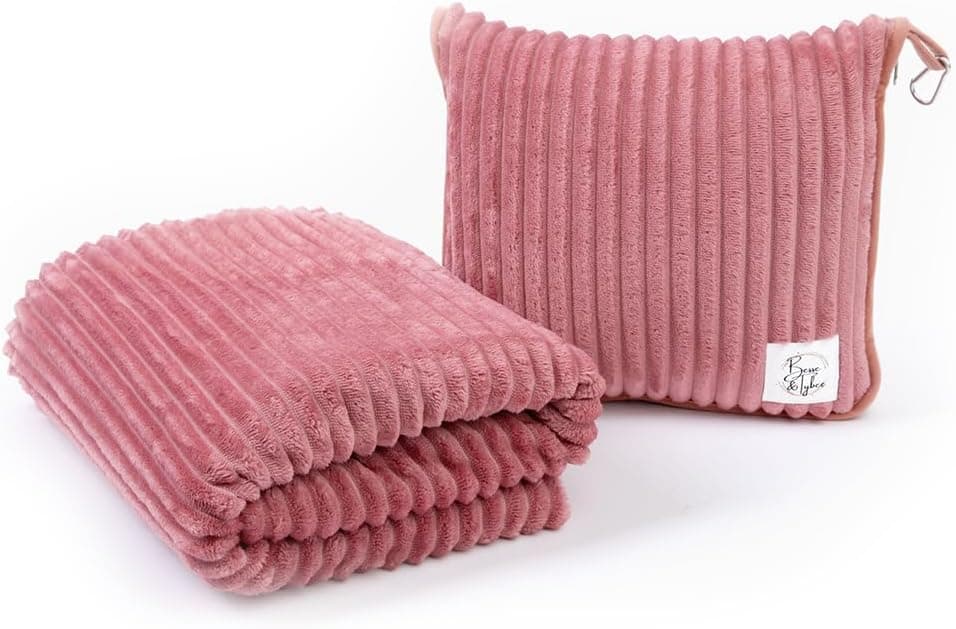 Premium 2-in-1 Travel Blanket Pillow XL Luggage Sleeve