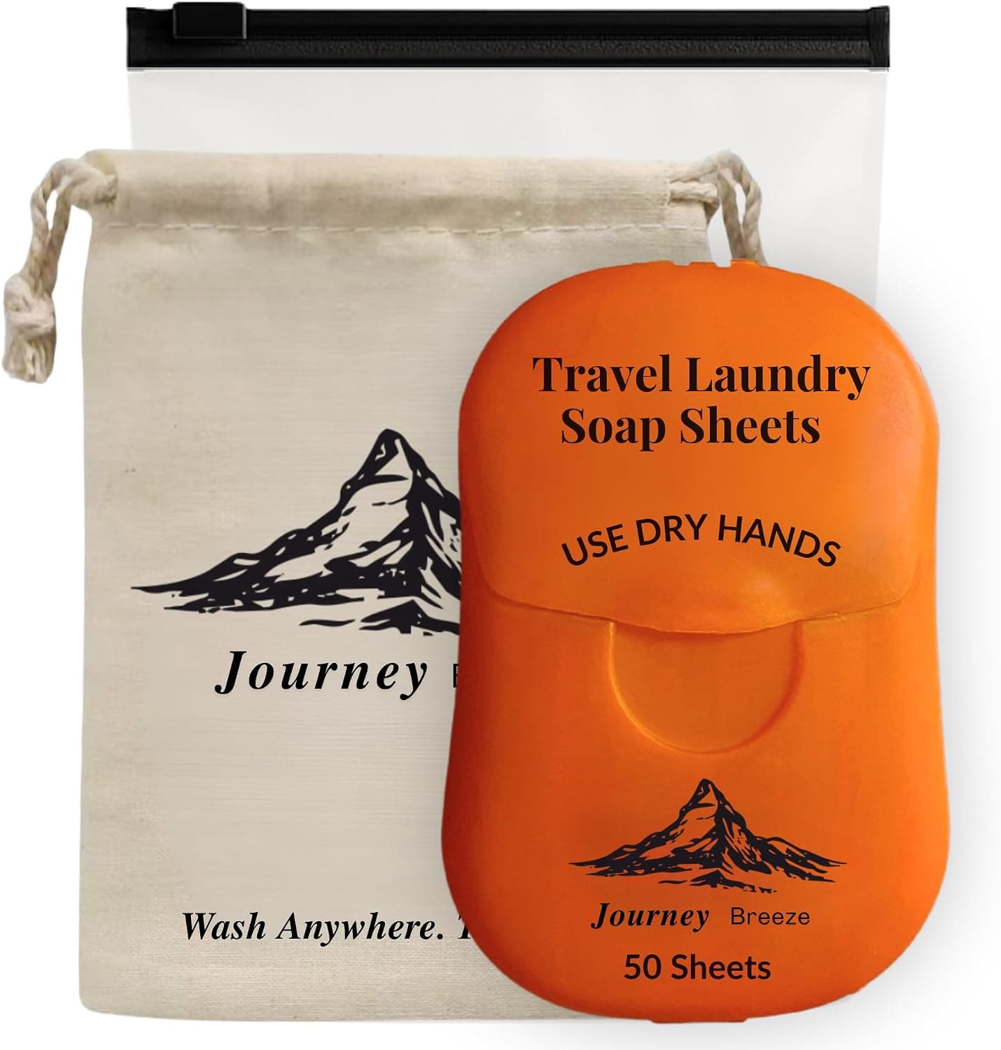 Travel Laundry Detergent Sheets 50 Pack Sink Washing
