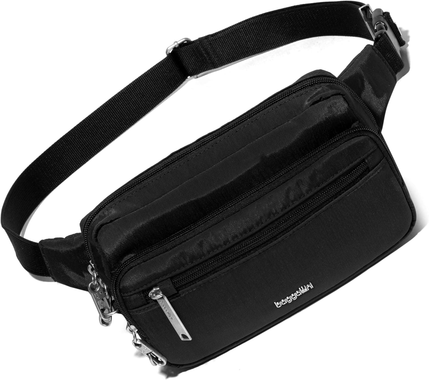 Baggallini Securtex Anti-theft Belt Bag Crossbody Fanny Pack for Women RFID Wallet Locking Zipp