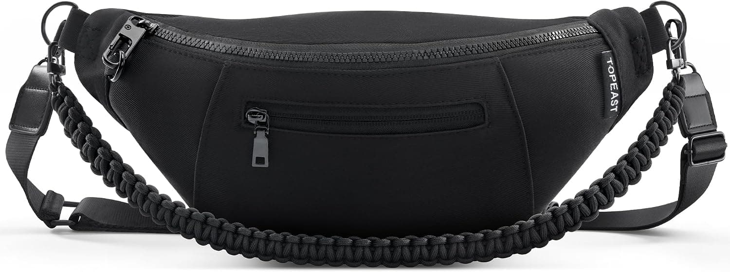 TOPEAST Fanny Pack for Women, Anti-Theft Travel Belt Bag Crossbody Sling Purse with RFID Blocki